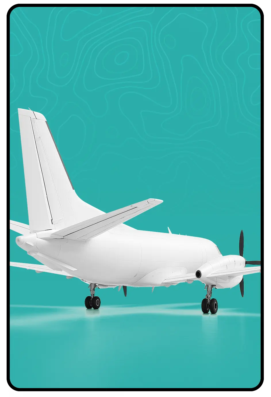 Saab 340 cargo aircraft parked on tarmac, part of Conquest Air Cargo’s regional fleet serving Miami and Nassau