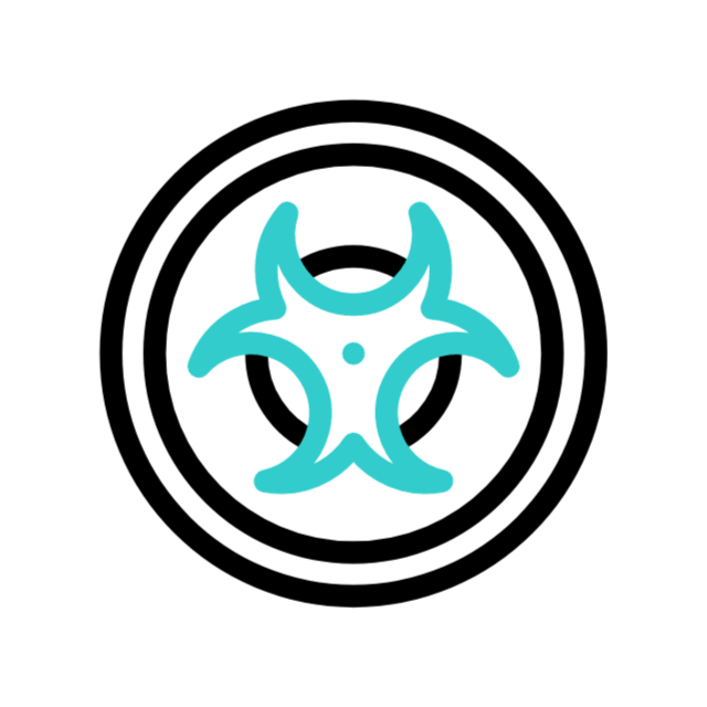 Icon of hazardous material symbol representing specialty and dangerous goods handled by air charter service